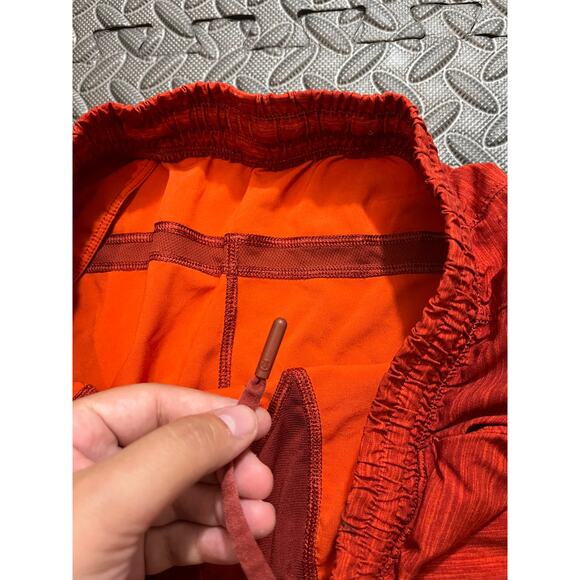 Lululemon Pace Breaker Linerless Short 7" Men's Athletic Gym Orange Red‎ Small - Picture 3 of 9